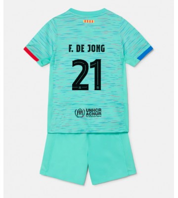 Barcelona Frenkie de Jong #21 Replica Third Stadium Kit for Kids 2023-24 Short Sleeve (+ pants)